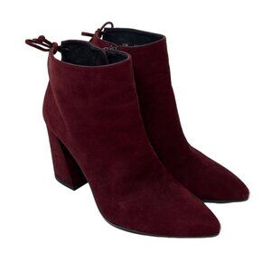 Stuart Weitzman Burgundy Suede Bootie Sz-7